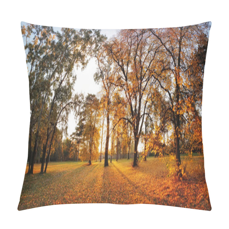 Personality  Autumn Panorama In Park Pillow Covers