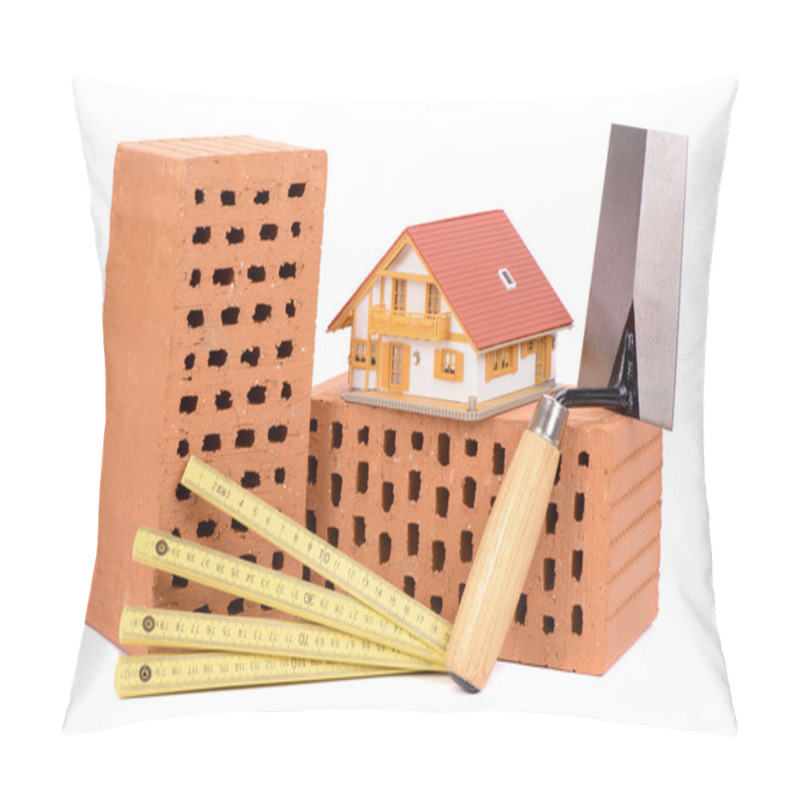 Personality  Brick And Tools For House Construction Pillow Covers