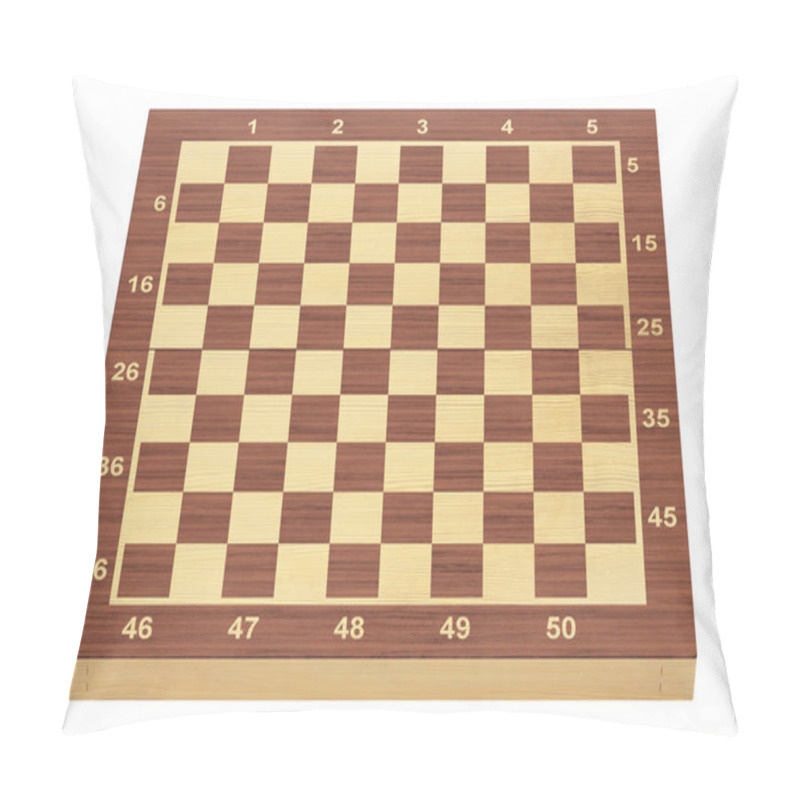 Personality  Empty Checkers Game Board, International. 3D Rendering Pillow Covers