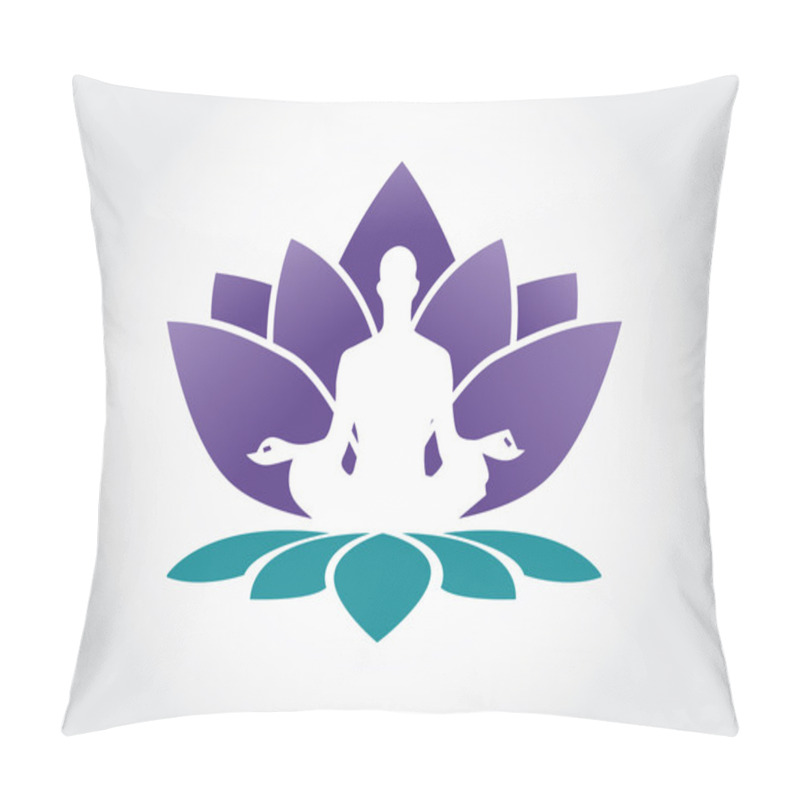 Personality  Silhouette Of Man In Meditation Pillow Covers