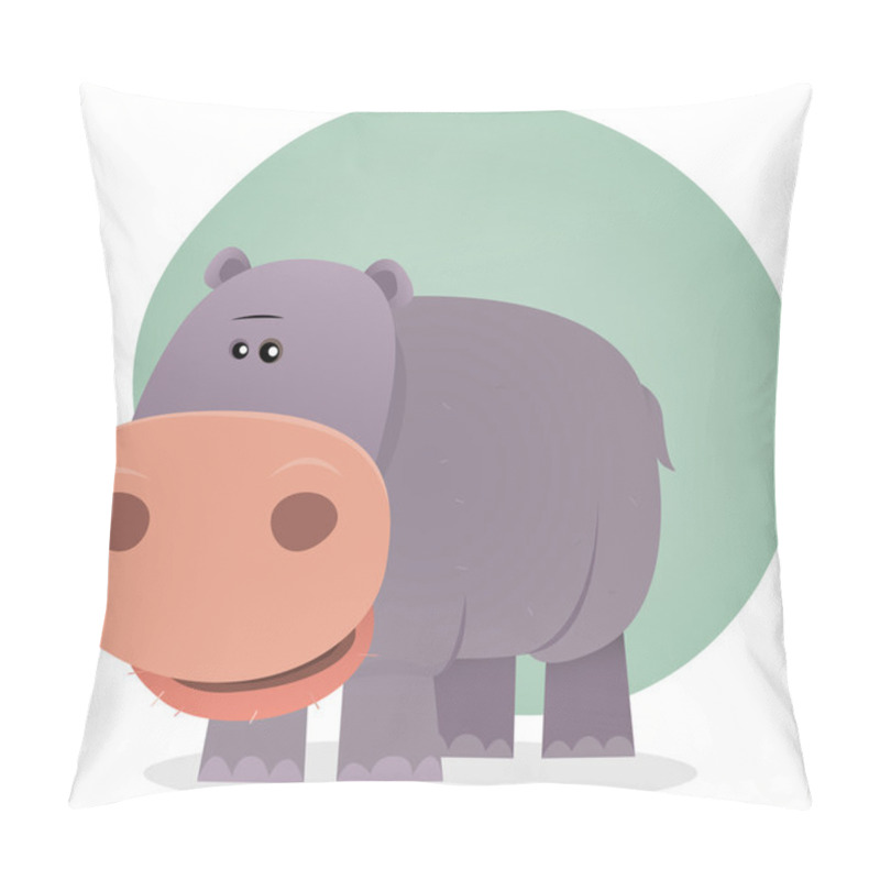 Personality  Cute Cartoon Hippo Pillow Covers