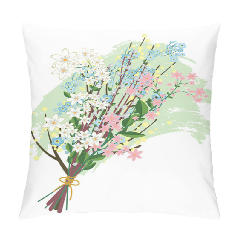 Personality  Bouquet Of Spring Flowers Pillow Covers