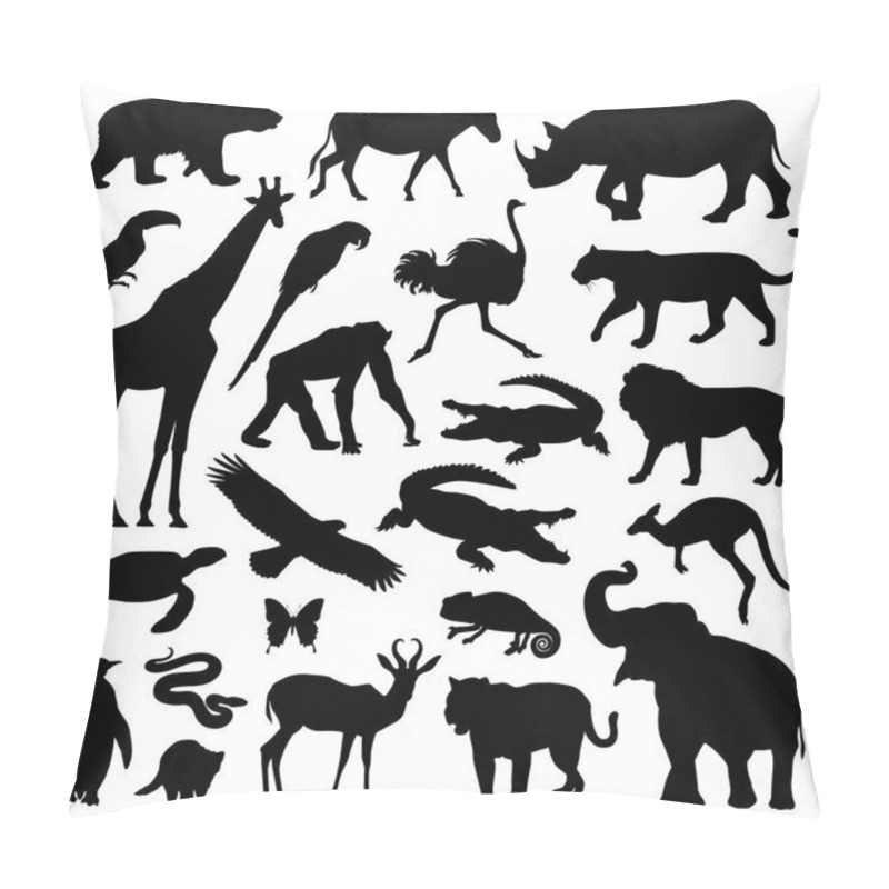 Personality  Zoo Animal Illustration Set Pillow Covers