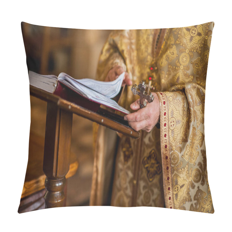 Personality  Hands Of A Priest In The Orthodox Church Pillow Covers