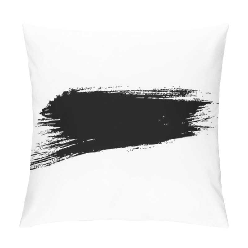 Personality  Black Grunge Line Isolated On White Background Pillow Covers