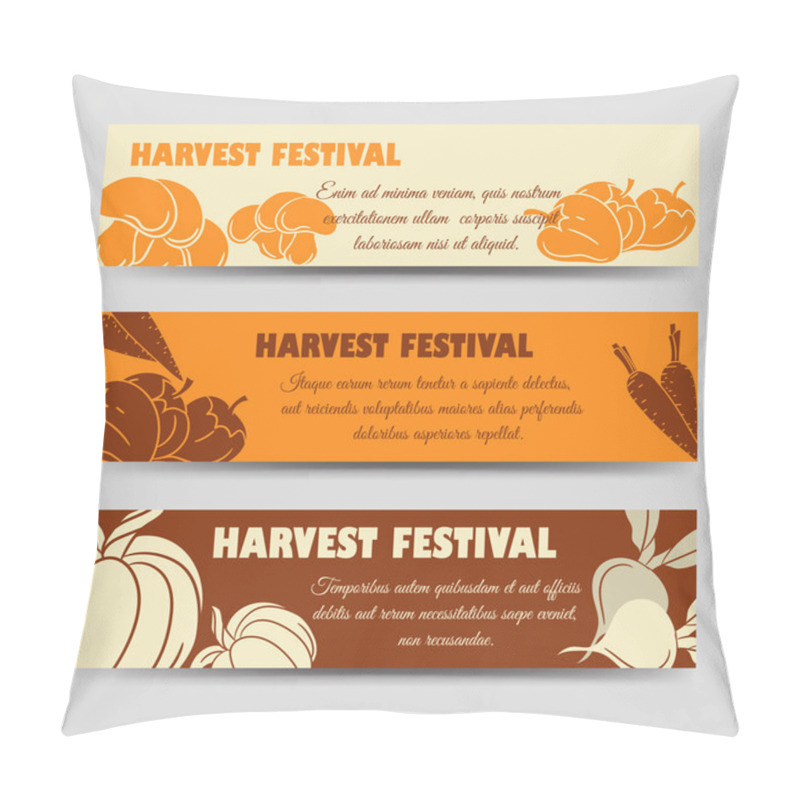 Personality  Harvest Festival Horizontal Banners Template Pillow Covers