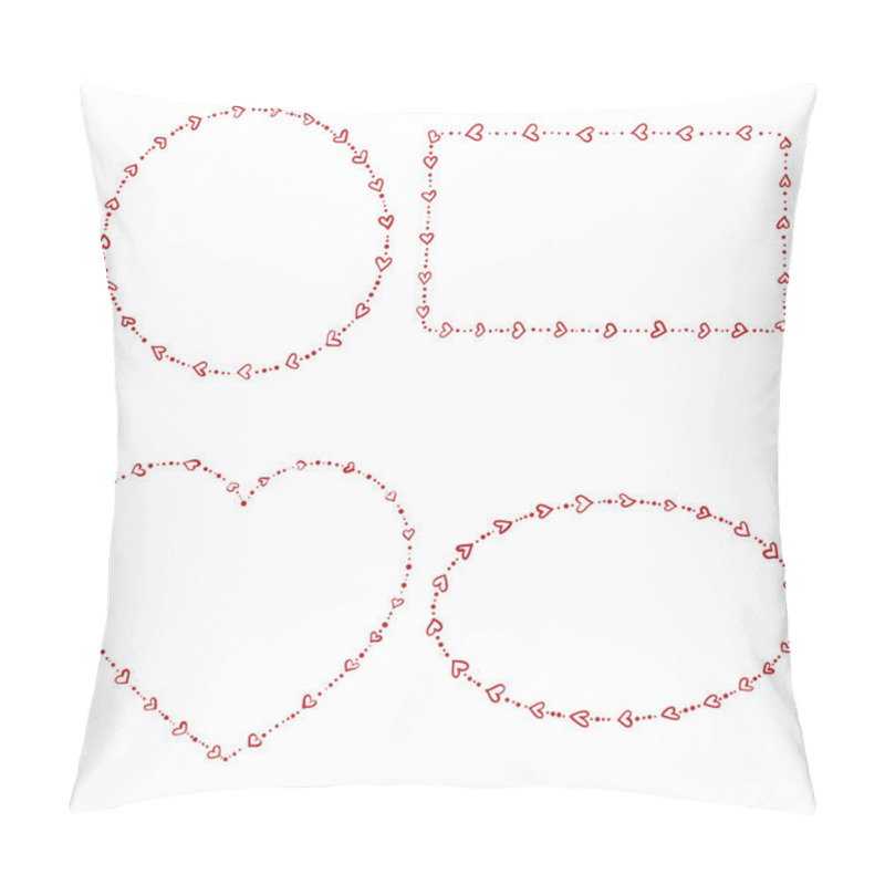 Personality  4 Heart Shaped Beads Frames Pillow Covers