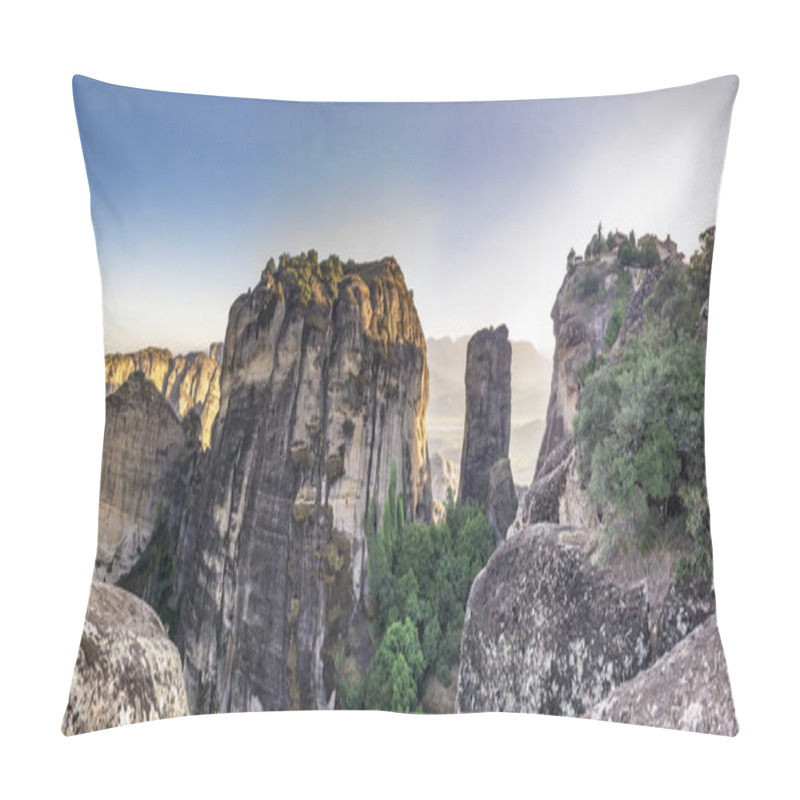 Personality  Great Meteoron Monastery In Greece Pillow Covers