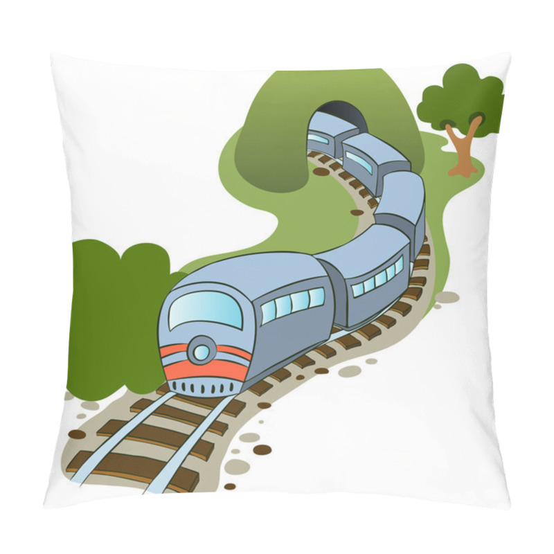 Personality  Train And Tunnel Pillow Covers