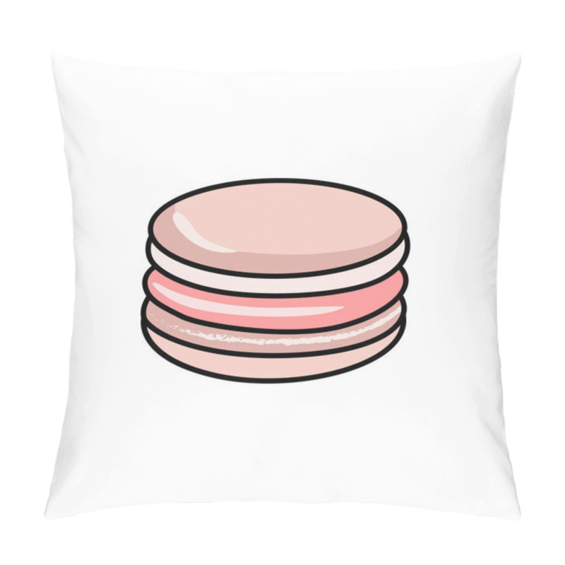 Personality  Delicious Macaron Cookie Clip Art For Sweet Design Projects Pillow Covers