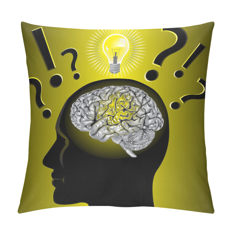 Personality  Brain Idea And Problem Solving Pillow Covers