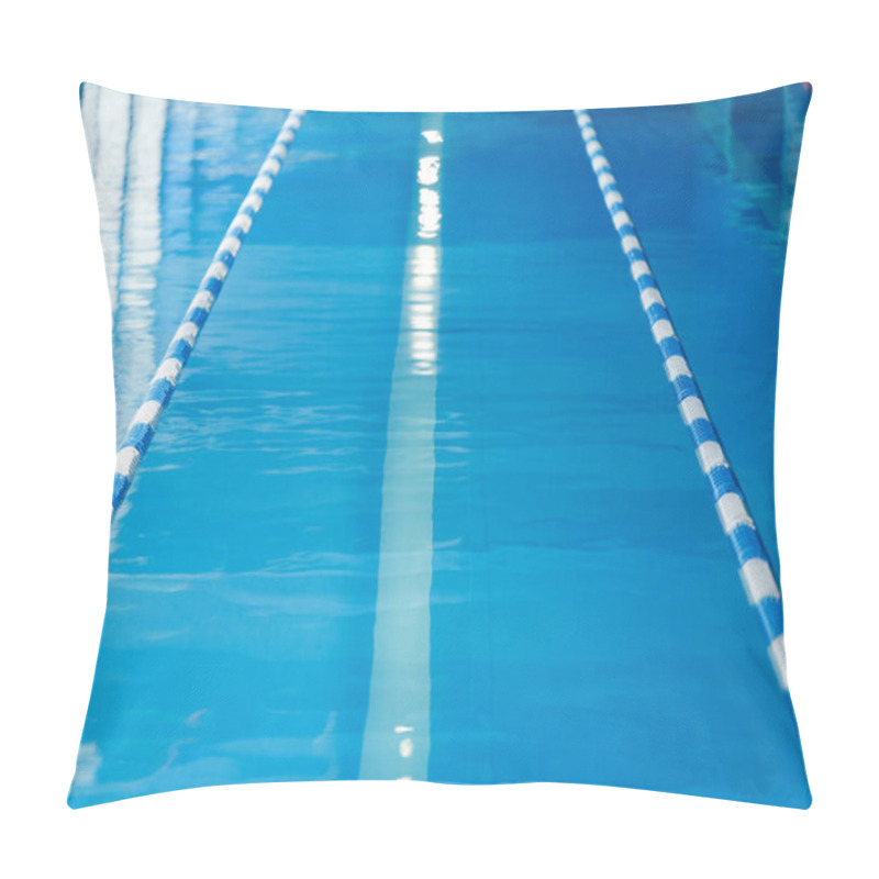 Personality  Photo On Top Of Swimming Pool With Blue And White Dividers Pillow Covers