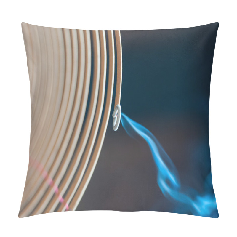 Personality  Burning Spiral Incense Stick In Temple. Pillow Covers