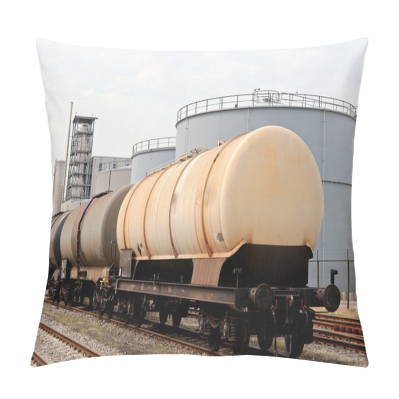 Personality  Oil Tanker Train Before Oil Depot Pillow Covers