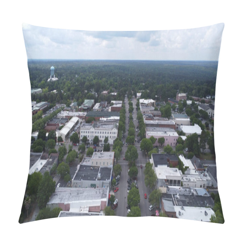 Personality  The Bird's Eye View Of The Streets Of Aiken. South Carolina, USA. Pillow Covers