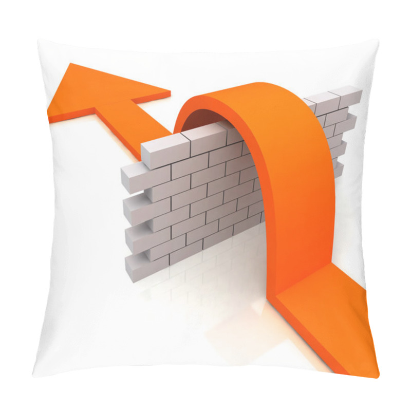 Personality  Orange Arrow Over Wall Means Overcome Obstacles Pillow Covers