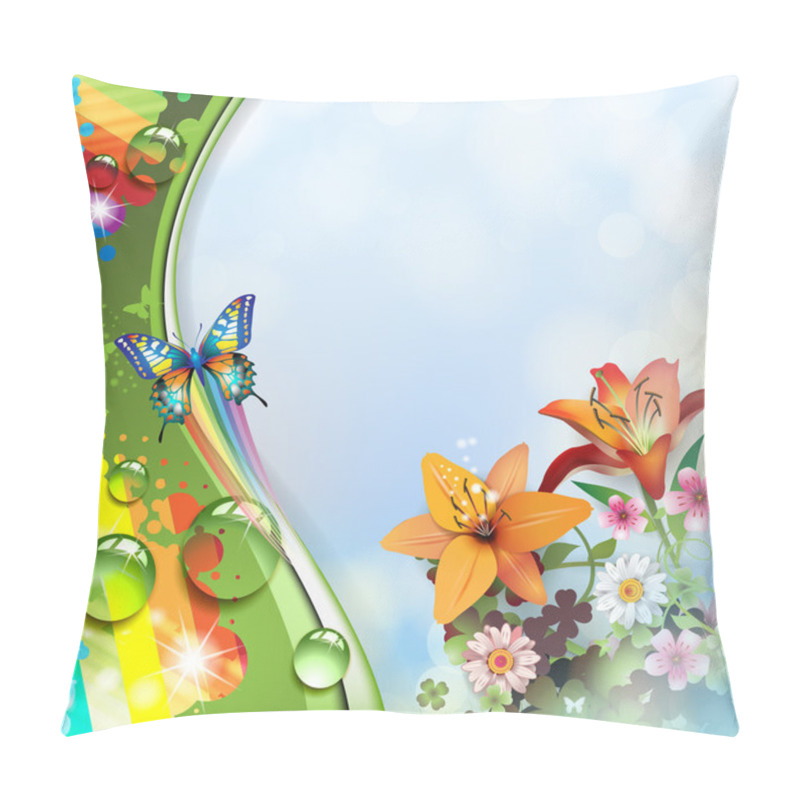 Personality  Lilies And Butterflies Pillow Covers