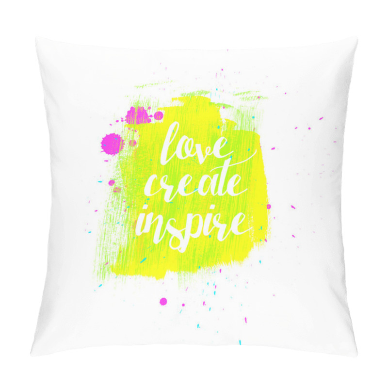 Personality  Love Create Inspire Typography Pillow Covers