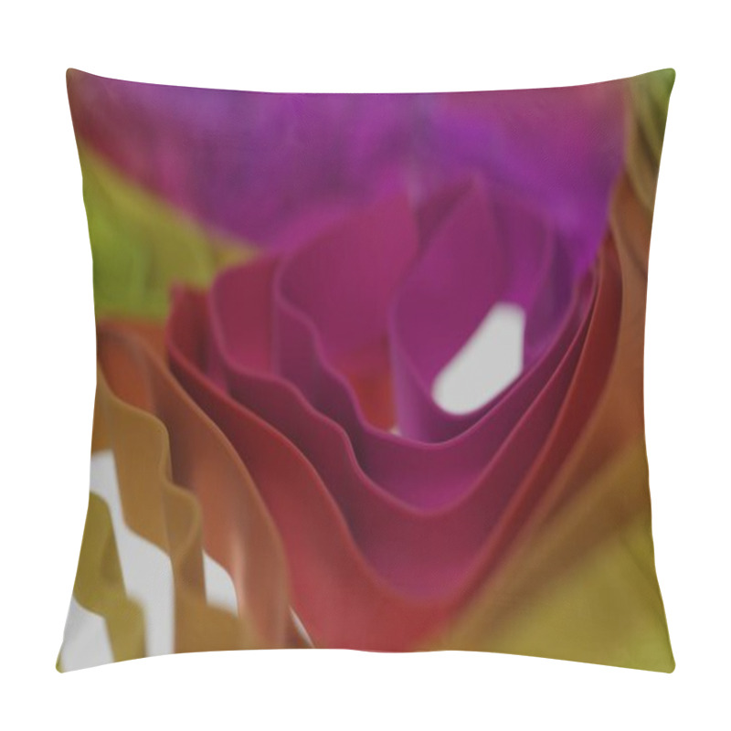 Personality  Vibrant Abstract Flowing Ribbons In Pink, Orange, And Yellow Hues Pillow Covers