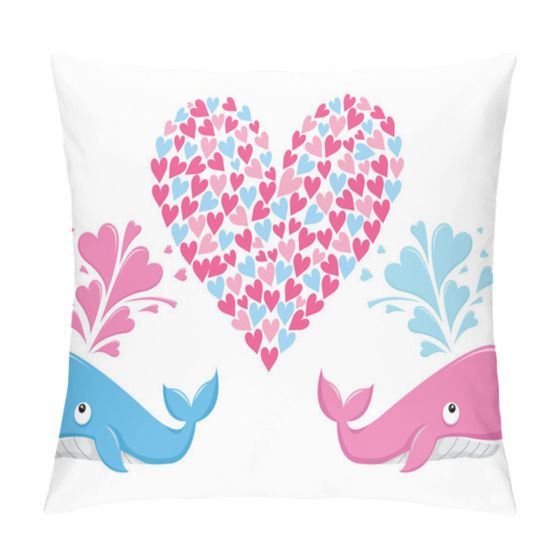 Personality  Love Couple Whale Pillow Covers