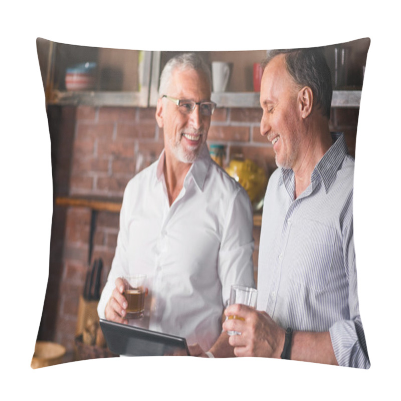 Personality  Two Gentlemen Having A Little Party With Alcohol Pillow Covers