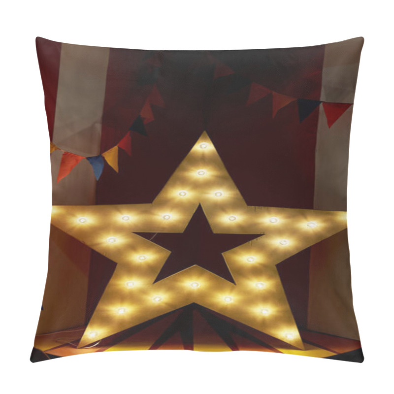 Personality  Star Wood With Warm Yellow Lights. The Moment Of Glory Pillow Covers