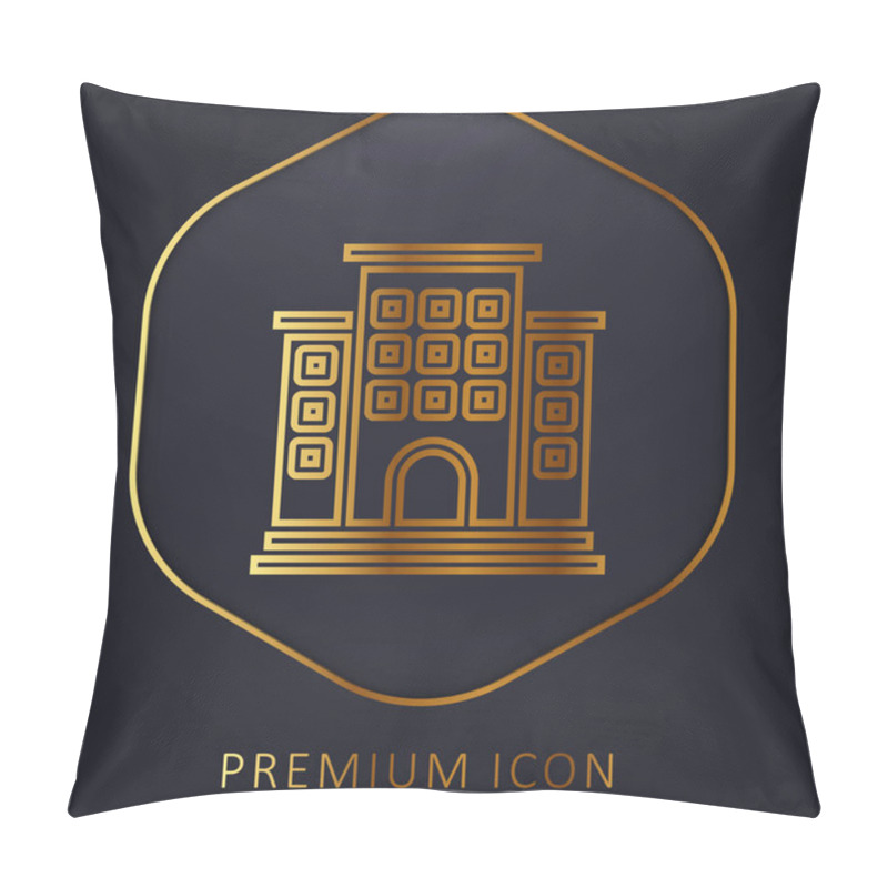 Personality  Apartment Golden Line Premium Logo Or Icon Pillow Covers