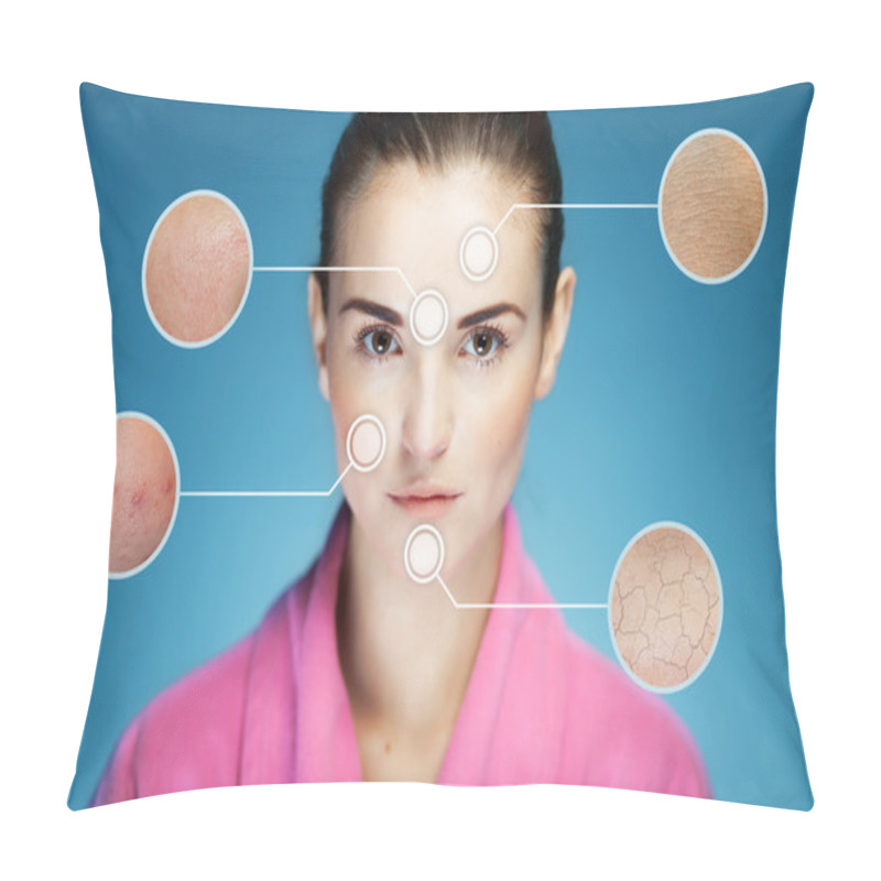 Personality  Concept Of Skincare And Skin Problems Of Face Pillow Covers