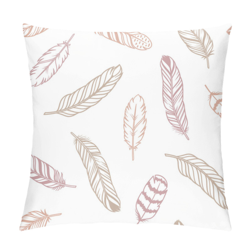 Personality  Feathers Pastel Seamless Pattern Pillow Covers