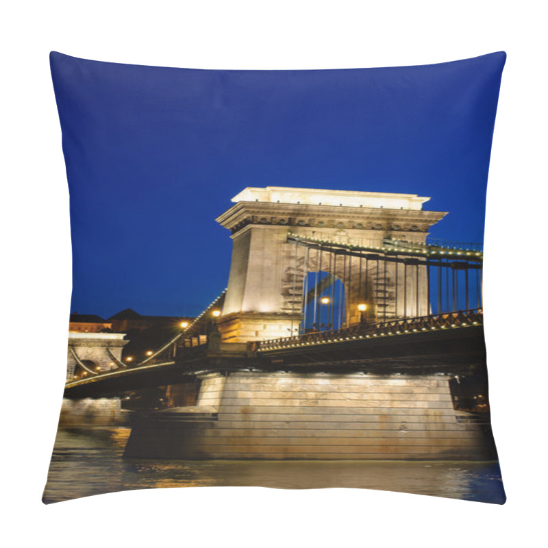 Personality  Night View Of Chain Bridge In Budapest, Hungary Pillow Covers