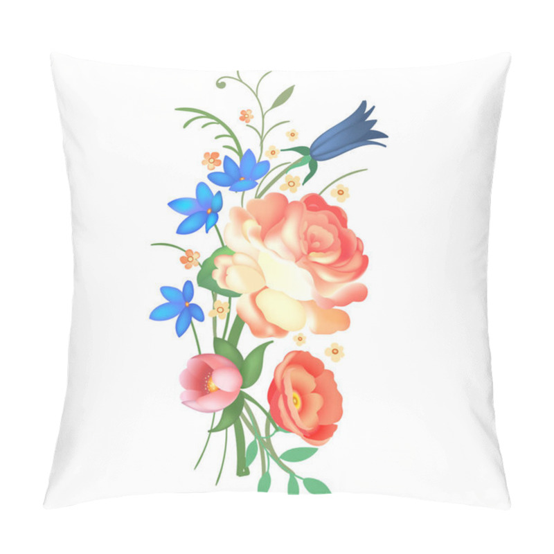 Personality  Flower Arrangement. Vector Illustration Pillow Covers