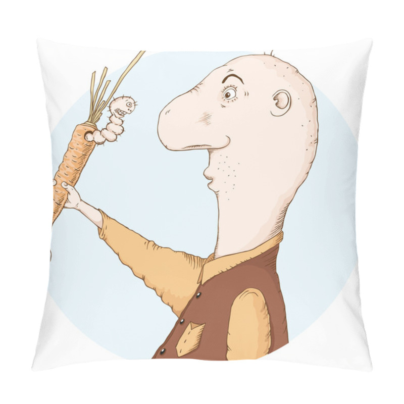 Personality  Worm In A Carrot Pillow Covers