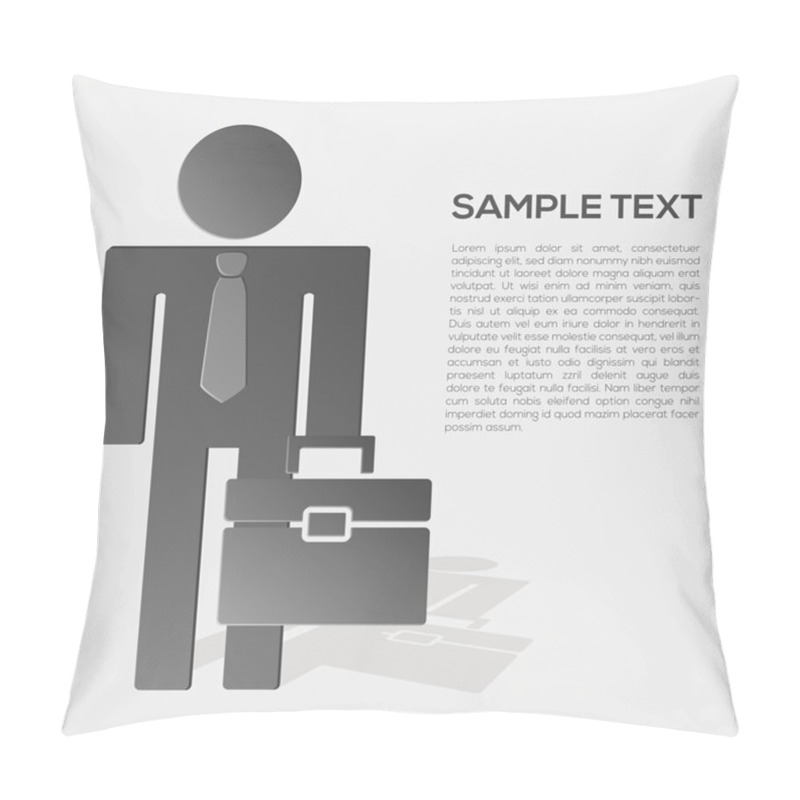 Personality  Vector Business Man In Formal Suit Pillow Covers