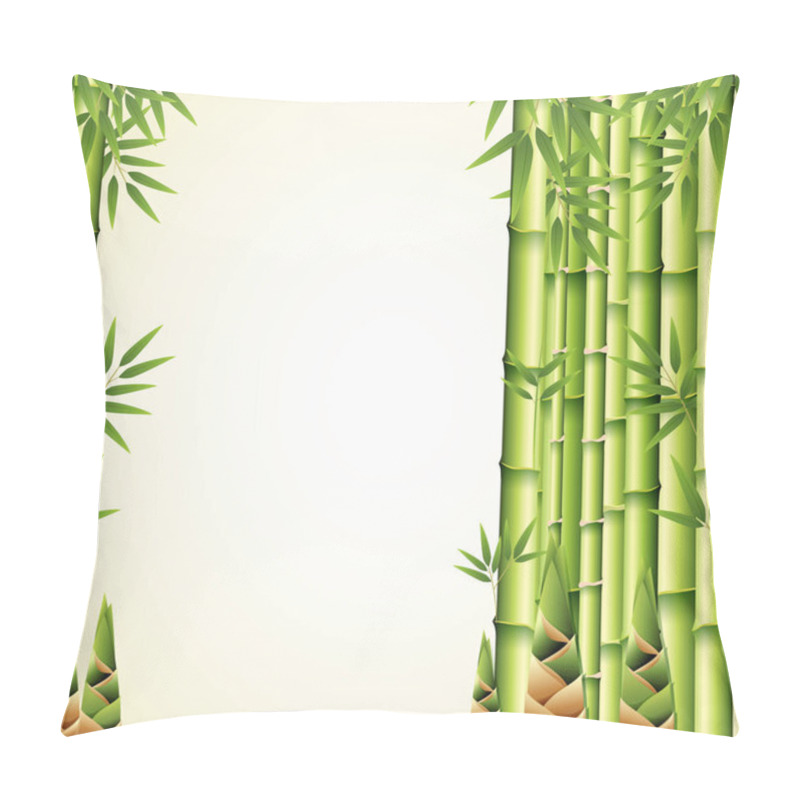 Personality  Background Design With Bamboo Stems Pillow Covers