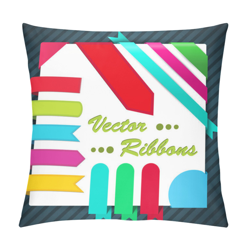 Personality  Ribbons Set. Vector Illustration Pillow Covers