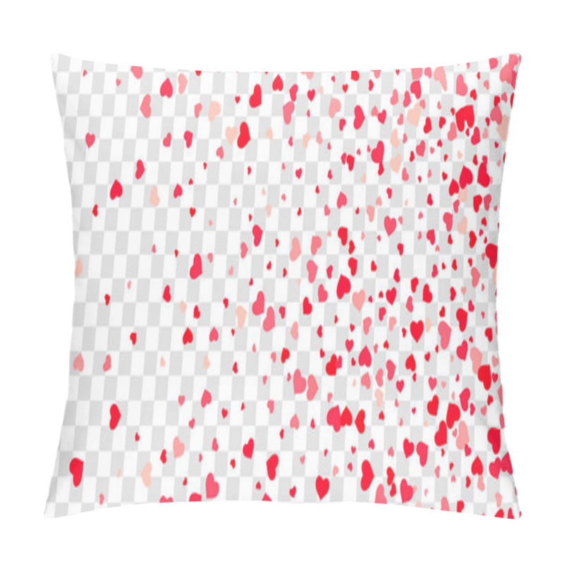 Personality  Heart Of Confetti Falls On The Background. Pillow Covers