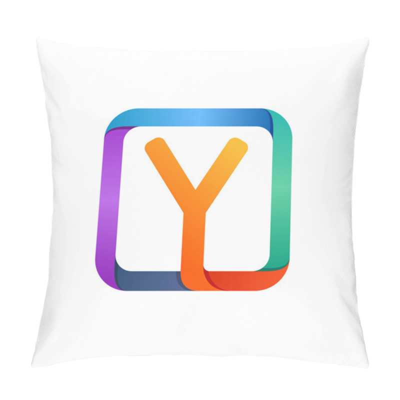 Personality  Y Letter Logo In Square. Pillow Covers