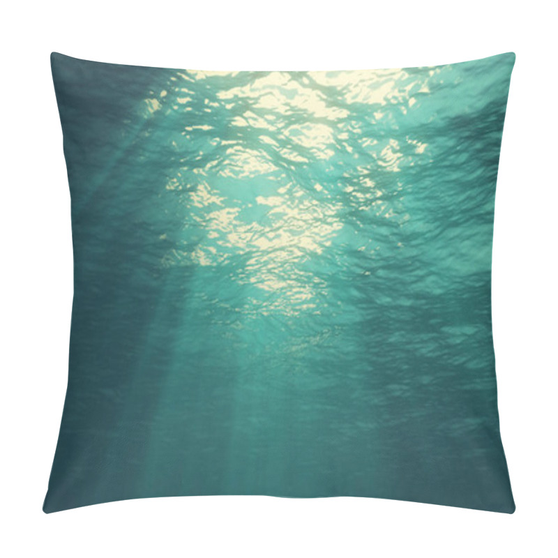 Personality  3D Rendering Of Underwater Light Creates A Beautiful Solar Curta Pillow Covers