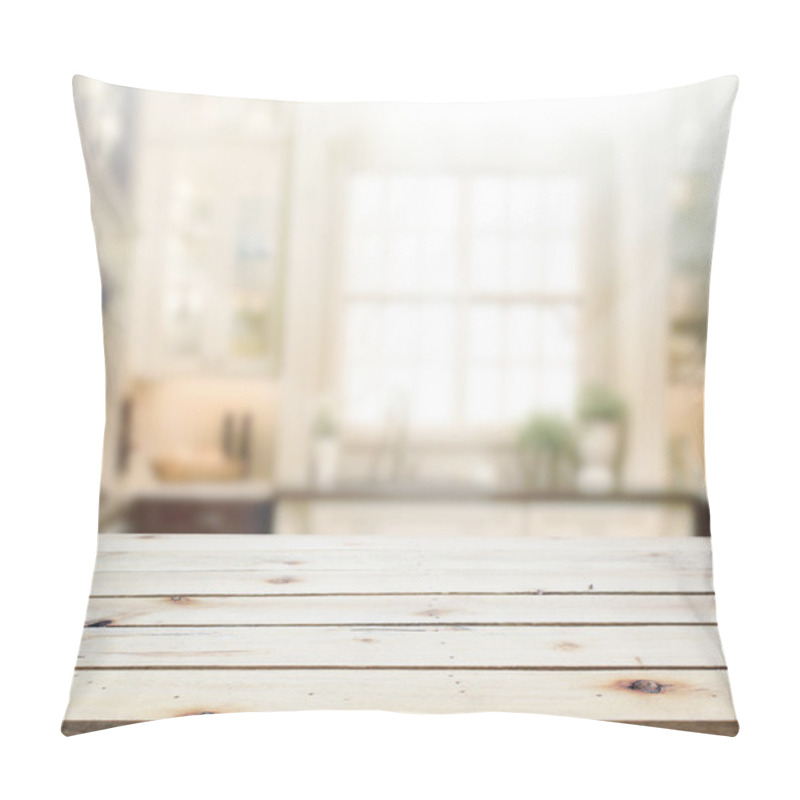 Personality  Table Top And Blur Interior Background Pillow Covers