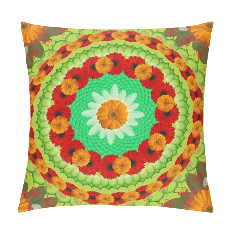 Personality  Floral Mandala Drawing - Sacred Circle Pillow Covers