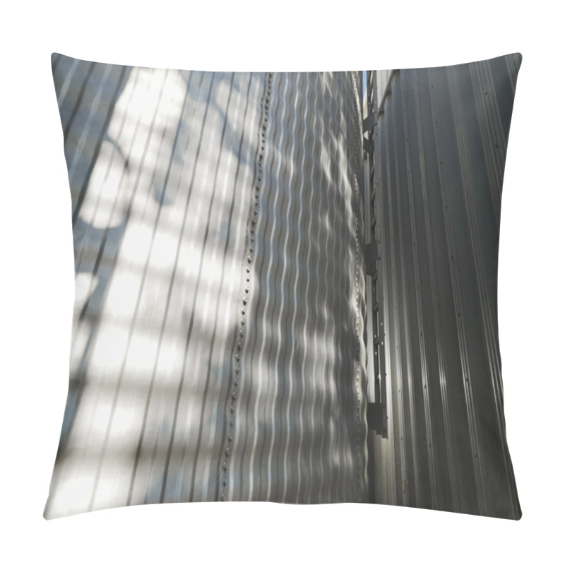 Personality  Steel Silo Close Up. Pillow Covers