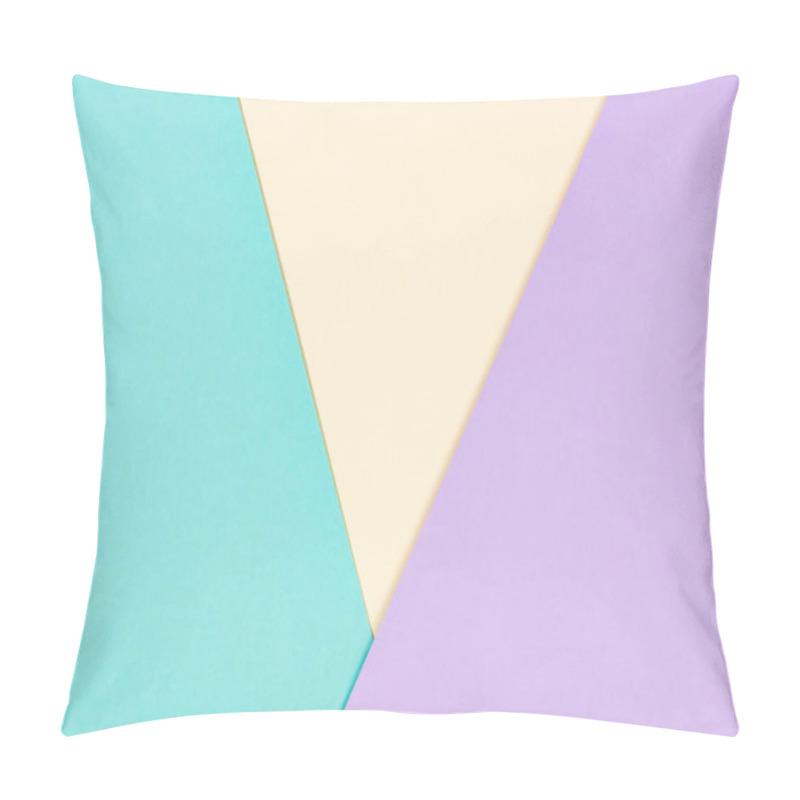 Personality  Minimalistic Modern Yellow, Blue, And Purple Abstract Background With Copy Space Pillow Covers