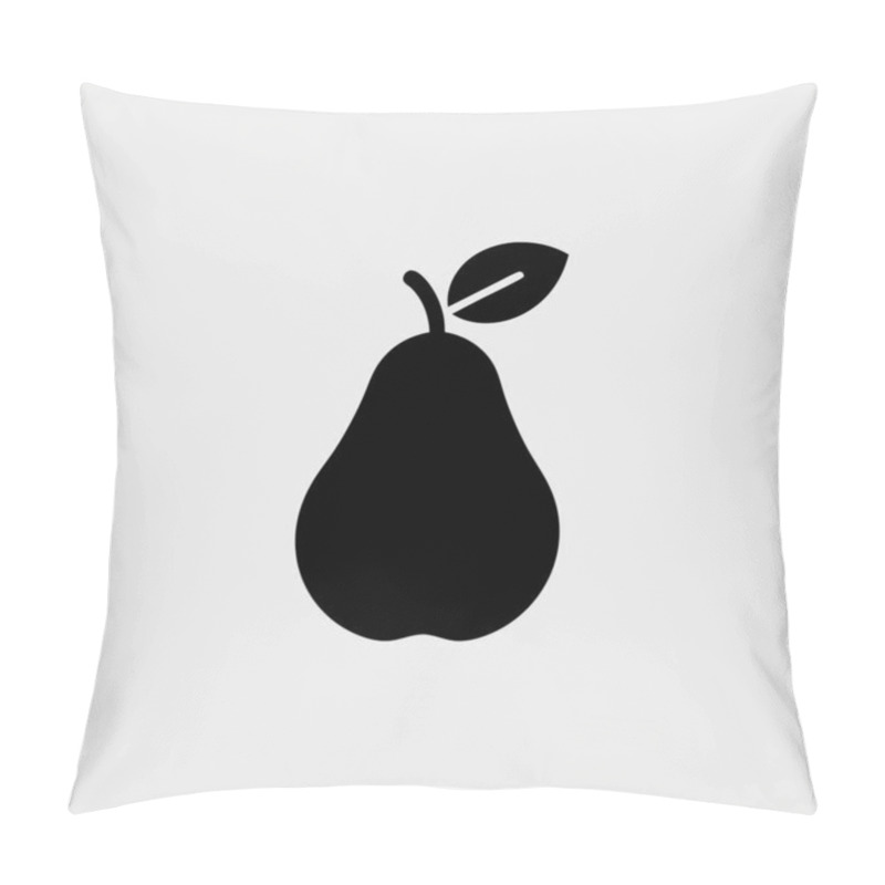 Personality  Monochromatic Pear Illustration - Minimalist Fruit Art, Black And White Pear Design, Botanical Artwork, Simple Fruit Drawing Pillow Covers