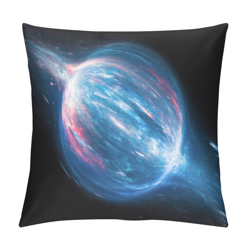 Personality  Glowing Vibrant Bipolar Force In Space Pillow Covers