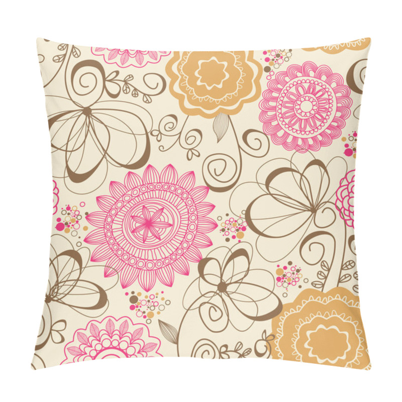 Personality  Abstract Flowers Seamless Pattern Pillow Covers