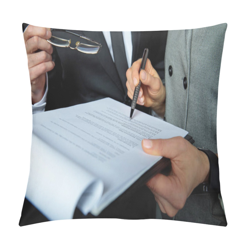 Personality  Businesspeople Signing Papers  Pillow Covers