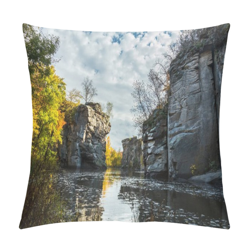 Personality  Magnificent River Canyon In The Fall Pillow Covers