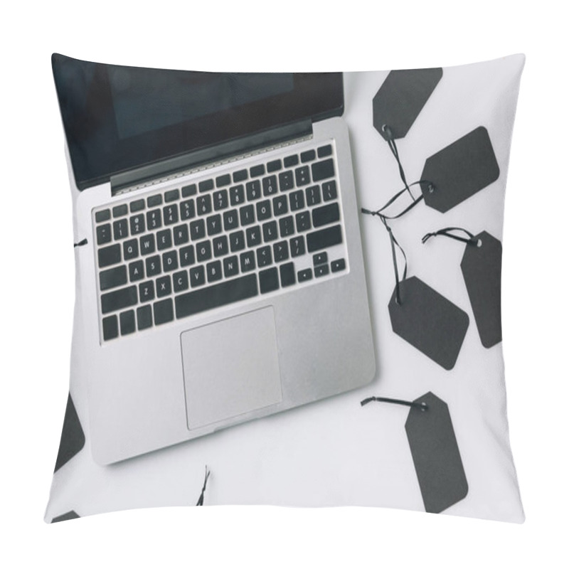 Personality  Laptop And Blank Labels Pillow Covers