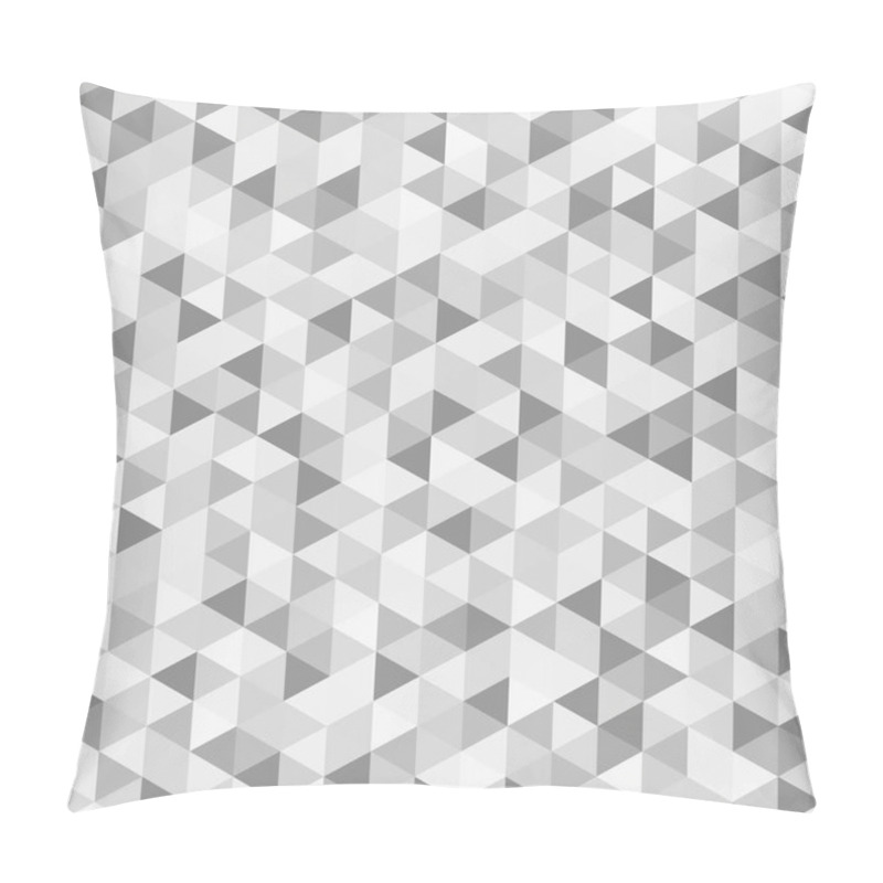 Personality  Triangle Pattern. Seamless Wallpaper Of The Surface. Tile Background. Print For Polygraphy, Posters, T-shirts And Textiles. Unique Texture. Doodle For Design Pillow Covers