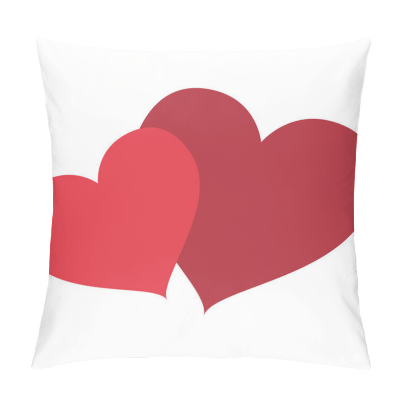 Personality  Overlap Heart Filled Icon Vector Pillow Covers